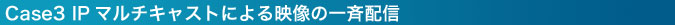 Case3 IP�}���`�L���X�g�ɂ��f���̈�Ĕz�M